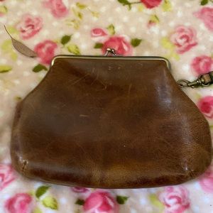 Patricia Nash Leather Savena Framed Kisslock Wristlet Wallet